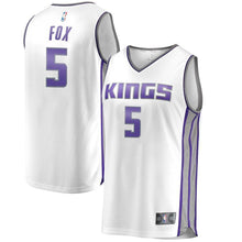 Load image into Gallery viewer, Youth Fanatics Branded De'Aaron Fox White Sacramento Kings Fast Break Jersey  Association Edition