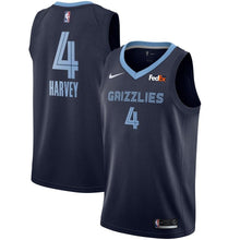 Load image into Gallery viewer, Men's Nike Tyler Harvey Memphis Grizzlies Swingman Sponsor Patch Jersey – Icon Edition  Navy