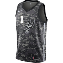 Load image into Gallery viewer, Walker San Antonio Spurs Men's Nike  City Edition Swingman Personalized Jersey  Navy