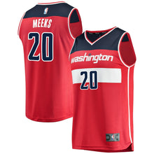 Load image into Gallery viewer, Men's Fanatics Branded Jodie Meeks Red Washington Wizards Fast Break Replica Team Color Player Jersey  Icon Edition Red