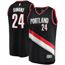 Load image into Gallery viewer, Anfernee Simons Portland Trail Blazers  NBA Draft First Round Pick Fast Break Jersey – Icon Edition  Icon Edition  Black