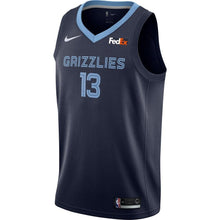 Load image into Gallery viewer, Men's Nike Jaren Jackson Jr. Memphis Grizzlies Swingman Sponsor Patch Jersey – Icon Edition  Navy