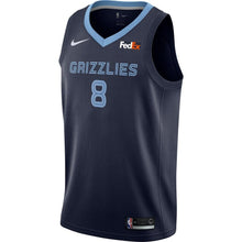 Load image into Gallery viewer, Men's Nike MarShon Brooks Memphis Grizzlies Swingman Sponsor Patch Jersey – Icon Edition  Navy