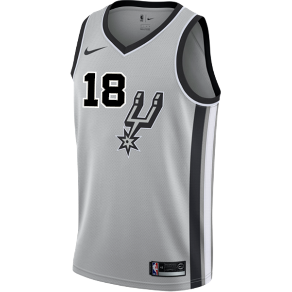 Belinelli San Antonio Spurs Men's Nike  Statement Edition Swingman Personalized Jersey   Grey