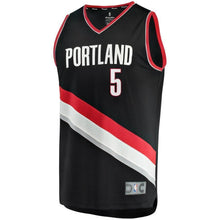 Load image into Gallery viewer, Rodney Hood Portland Trail Blazers Fast Break Jersey  Icon Edition  Black