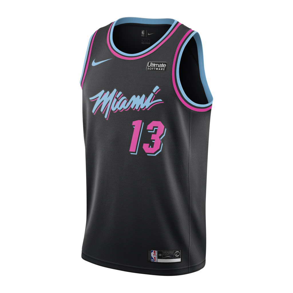 Bam Adebayo Nike Miami Heat Vice Nights Swingman Jersey  Black