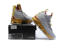 Load image into Gallery viewer, Nike Lebron XV 15 Grey Gold Bordeaux Men Shoes Sale Size US7,8,8.5,9,10,11,12