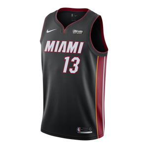 Bam Adebayo Nike Miami Heat Icon Black Swingman Jersey  Black