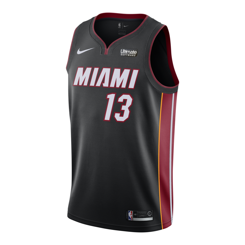 Bam Adebayo Nike Miami Heat Icon Black Swingman Jersey  Black