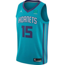 Load image into Gallery viewer, Men's Jordan Brand Kemba Walker Teal Charlotte Hornets Swingman Sponsor Patch Jersey – Icon Edition  Aqua