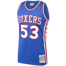Load image into Gallery viewer, ̀53 - Men's Mitchell &amp; Ness Darryl Dawkins Royal Philadelphia 76ers 1976-77 Hardwood Classics Swingman Jersey - Royal
