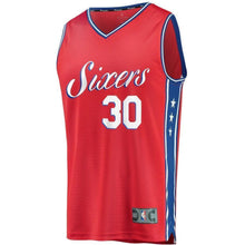 Load image into Gallery viewer, Men's Fanatics Branded Furkan Korkmaz Red Philadelphia 7ers Fast Break Replica Player Jersey  Statement Edition  Red