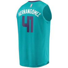 Load image into Gallery viewer, Youth Fanatics Branded Willy Hernangomez Teal Charlotte Hornets Fast Break Player Jersey  Icon Edition  Aqua