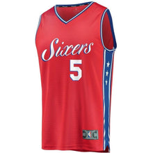 Load image into Gallery viewer, Men's Fanatics Branded Amir Johnson Red Philadelphia 7ers Fast Break Replica Player Jersey  Statement Edition  Red