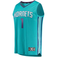 Load image into Gallery viewer, Youth Fanatics Branded Malik Monk Teal Charlotte Hornets Fast Break Player Jersey  Icon Edition  Aqua