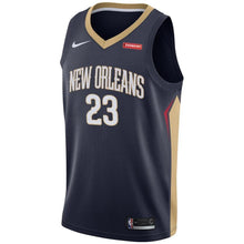 Load image into Gallery viewer, Men's Nike Anthony Davis Navy New Orleans Pelicans Swingman Sponsor Patch Jersey Navy